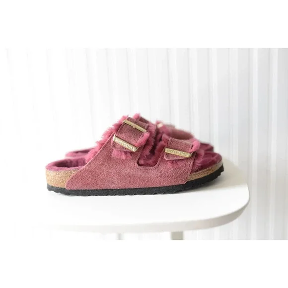 BIRKENSTOCK Arizona Shearling 39 マルーン Birkenstock | Shoes | Birkenstock Arizona Shearling Sandal Maroon